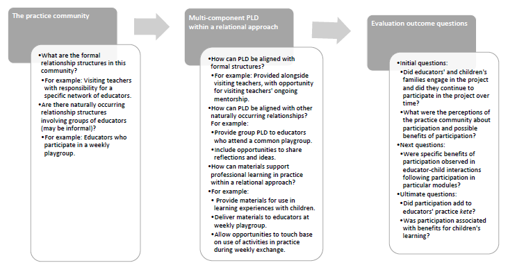 This is a diagram of the conceptual framework and guiding questions