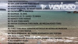 A WeVideo screenshot with a beach in the background, overlaid with text