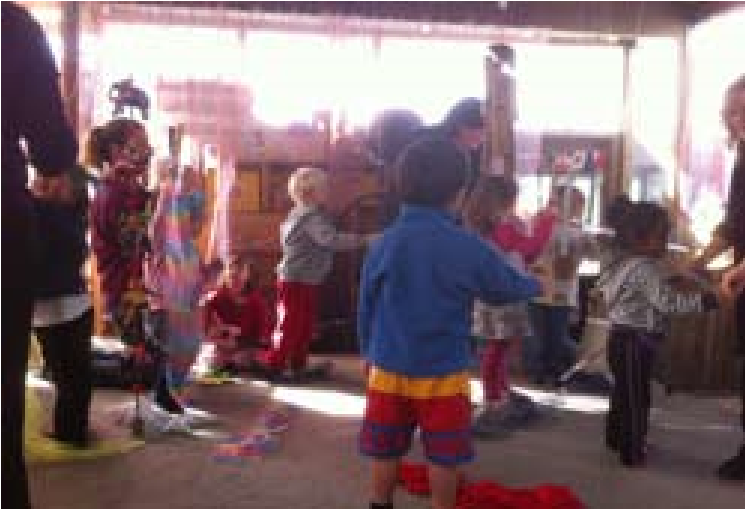 A picture of children exploring in a room