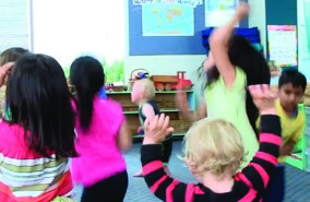 Another photo of kids dancing to Gangnam style