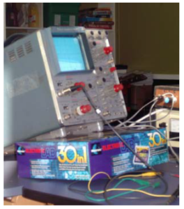 A photo of what could be an oscilloscope 