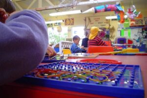 Photo 2: Peg Board viewed from a two year-old height: