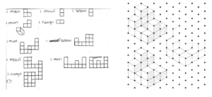 Two examples of geometry workings (involving cubes)