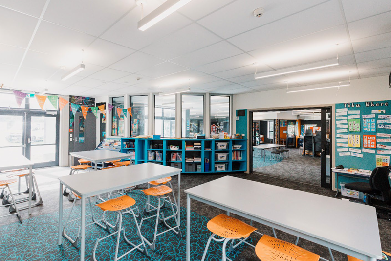 Spacious interior of a classroom